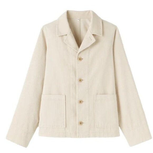 MUJI - Kapok Blend Corduroy Ivory Jacket - L - Picture 10 of 10
